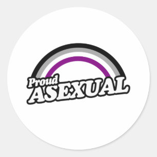 Asexuell und Stolz Runder Aufkleber