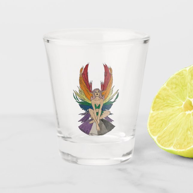 Asexuelle Fee Schnapsglas (Vorderseite)