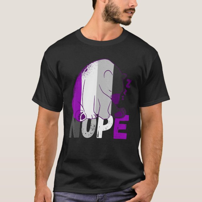Asexuelle Flag Nope Speeping Bear Ace Asexual Lgbq T-Shirt (Vorderseite)