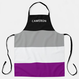 Asexuelle Flagge monogrammiert Schürze