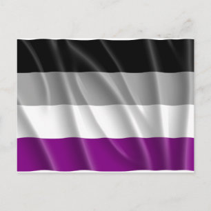 ASEXUELLE FLAGGE WEHT -.png Postkarte