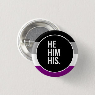 Asexuelle Pride-Flagge Button