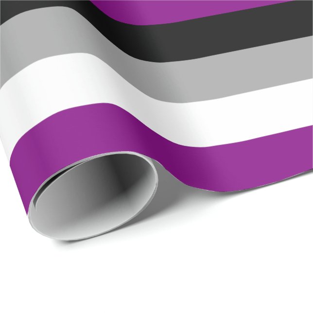 Asexuelle Pride-Flagge horizontal Geschenkpapier (Rolleneckpunkt)