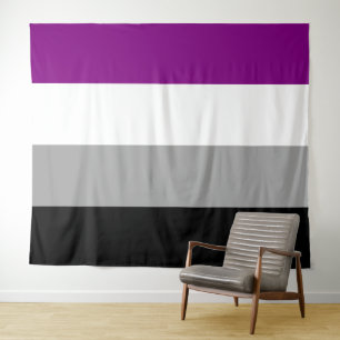 asexuelle Pride-Flagge horizontal Wandteppich