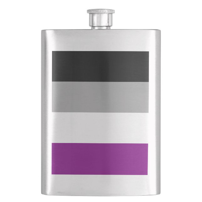 Asexuelle Pride-Flagge LGBTQ Flachmann (Vorderseite)
