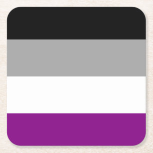 Asexuelle Pride-Flagge LGBTQ Rechteckiger Pappuntersetzer