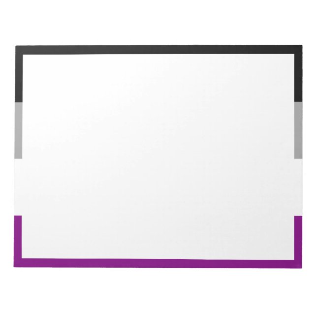 Asexuelle Pride-Flagge Notizblock (Vorderseite)