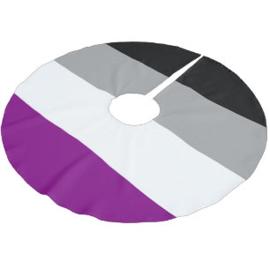 Asexuelle Pride-Flagge Polyester Weihnachtsbaumdecke