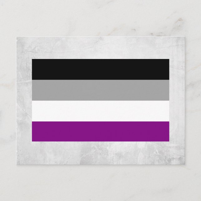 Asexuelle Pride-Flagge Postkarte (Vorderseite)