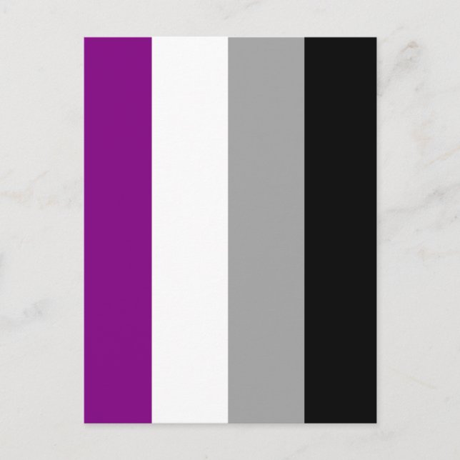 Asexuelle Pride-Flagge Postkarte (Vorderseite)