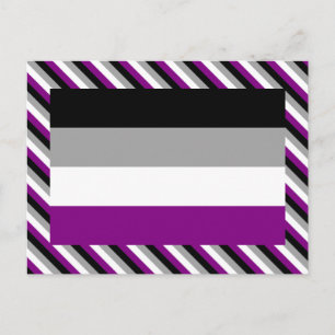 Asexuelle Pride-Flagge Postkarte