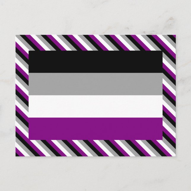 Asexuelle Pride-Flagge Postkarte (Vorderseite)