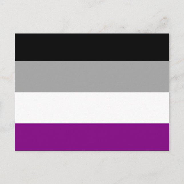 Asexuelle Pride-Flagge Postkarte (Vorderseite)