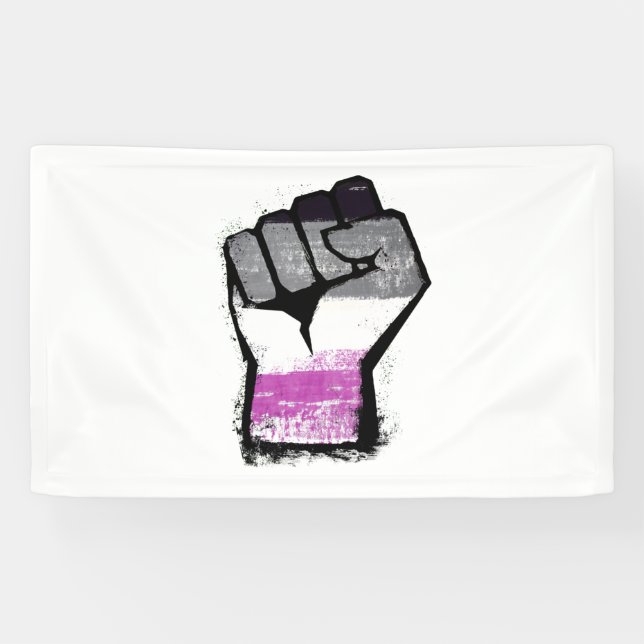 Asexuelle Protestfäuste Banner (Horizontal)