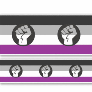 Asexuelle Protestflagge Aufkleber
