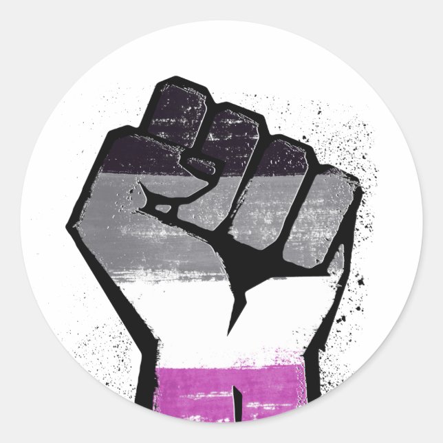 Asexuelle Resistenz Runder Aufkleber (Vorderseite)