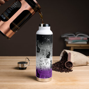 Asexuelle Stolz-Schwarze Katze - Mystische Hexerei Trinkflasche