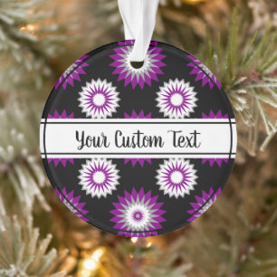 Asexuelle Stolz schwarzes Blumenmuster Ornament