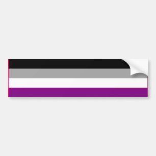 ASEXUELLE STOLZFARBENFLAGGE AUTOAUFKLEBER