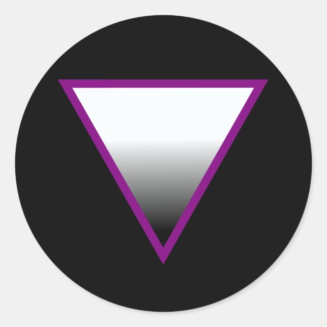 ASEXUELLE TRIANGELSYMBOL 3D RUNDER AUFKLEBER (Vorderseite)