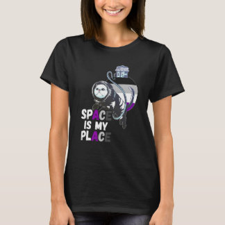 Asexueller Astronaut Katzen Retro Weltraum Ist Mei T-Shirt