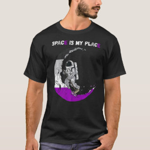 Asexueller Astronaut Moon Clearing Asexualität Wel T-Shirt