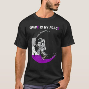 Asexueller Astronaut Moon Clearing Asexualität Wel T-Shirt