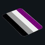 Asexueller Fahnenmagnet Magnet<br><div class="desc">Zeig deinen Stolz mit diesem Magneten ab!</div>