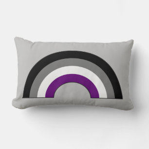 Asexueller Regenbogen + Ace Demi Grau Lendenkissen