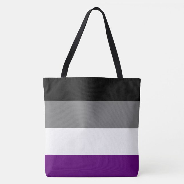 Asexueller Regenbogen| Demi| Grau ] (Vorderseite)