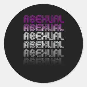 Asexueller Retro-Stolz Runder Aufkleber