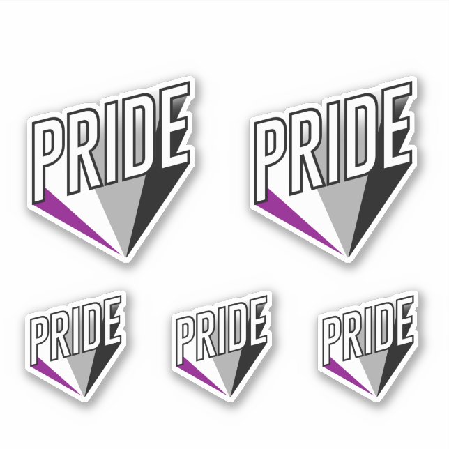 Asexueller Stolz Aufkleber (Vorderseite)