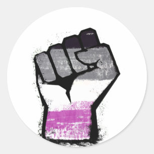 Asexueller Stolz Faust Runder Aufkleber