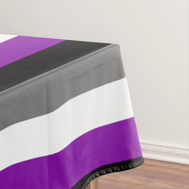 Asexueller Stolz, LGBTQ-Stolz, gestreifte Printwer Tischdecke (Beispiel)