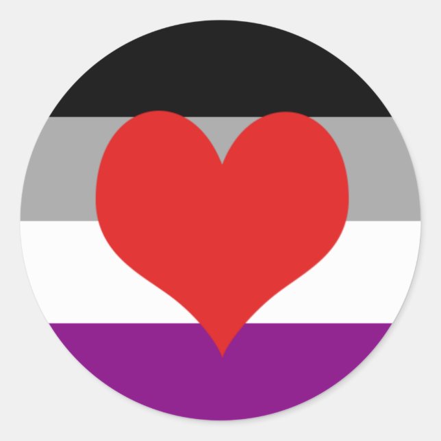 Asexueller Stolz Runder Aufkleber (Vorderseite)