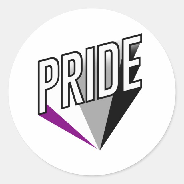 Asexueller Stolz Runder Aufkleber (Vorderseite)