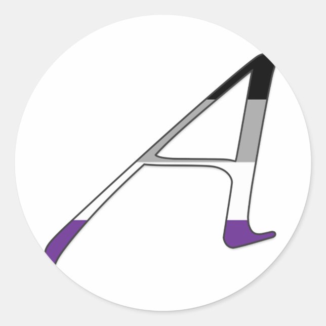Asexueller Stolz "Scarlet" Buchstabe A Runder Aufkleber (Vorderseite)