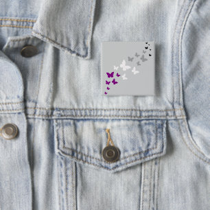 Asexueller Stolz Schmetterlingsweg Button