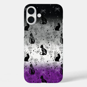 Asexueller Stolz schwarze Katze - Mystische Hexe iPhone 16 Plus Hülle