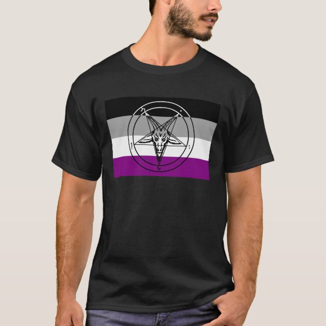 Asexueller Stolz Sigil Baphomet T-Shirt (Vorderseite)