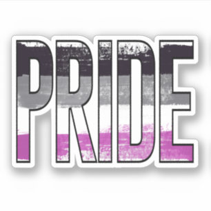 Asexueller Stolz-Wort Aufkleber