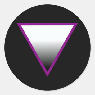 ASEXUELLES DREIECKSYMBOL 3D RUNDER AUFKLEBER