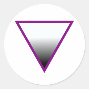 ASEXUELLES DREIECKSYMBOL RUNDER AUFKLEBER