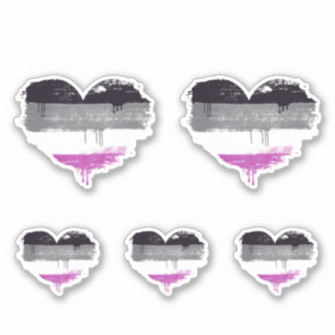 ASEXUELLES HERZ - ASEXUELLE LIEBE AUFKLEBER