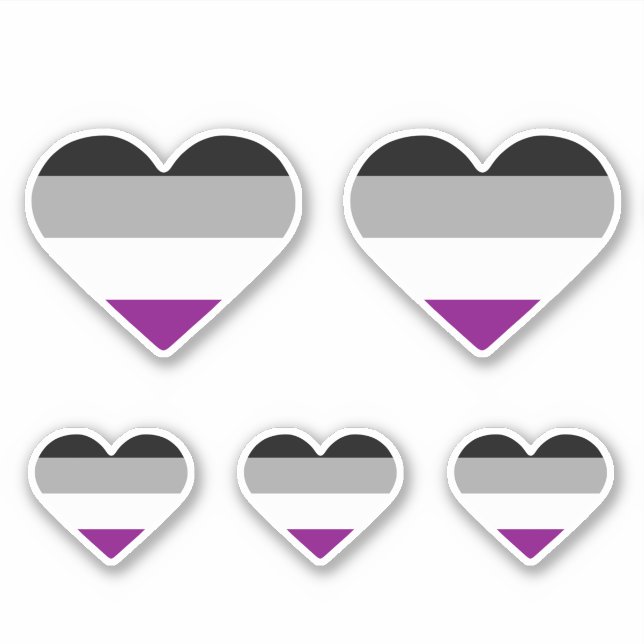 Asexuelles Herz Aufkleber (Vorderseite)