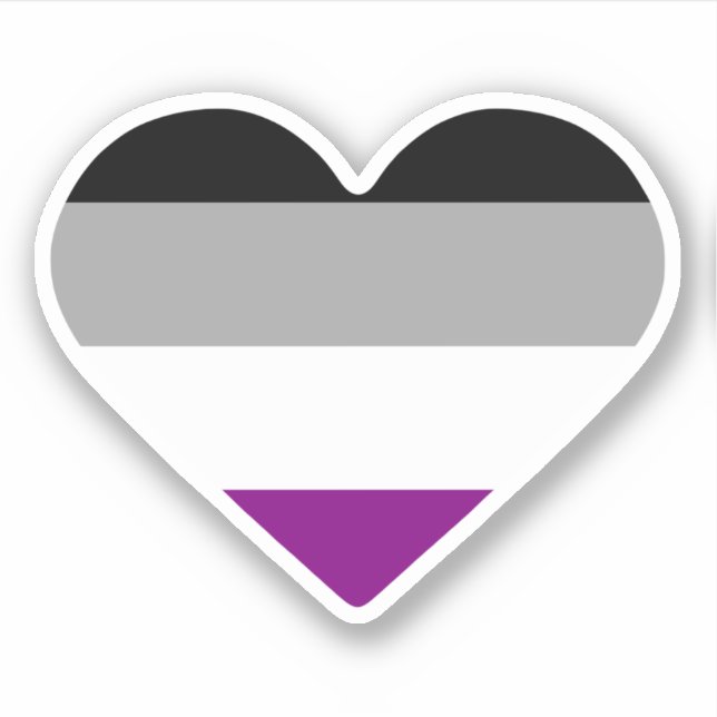 Asexuelles Herzstück Aufkleber (Vorderseite)