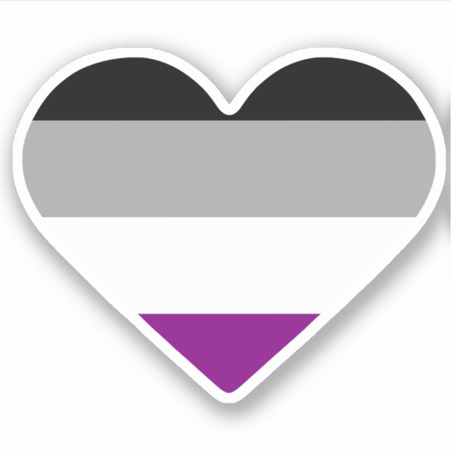 Asexuelles Herzstück Aufkleber (Vorderseite)