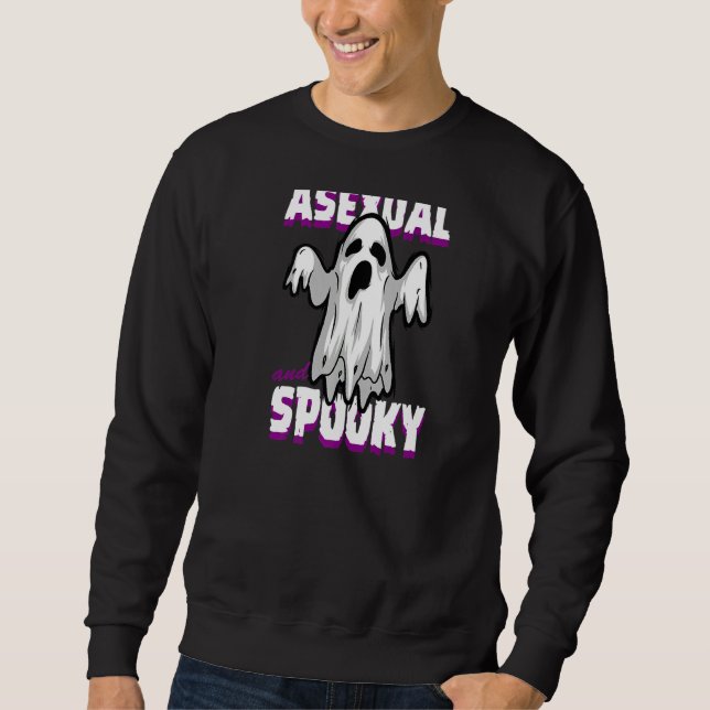 asexuelles und leckeres Niedliches Ace Ghost Hallo Sweatshirt (Vorderseite)