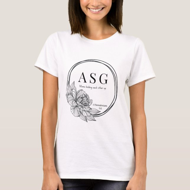 ASG-Logo in schwarz (Name auf der Rückseite) T-Shirt (Vorderseite)