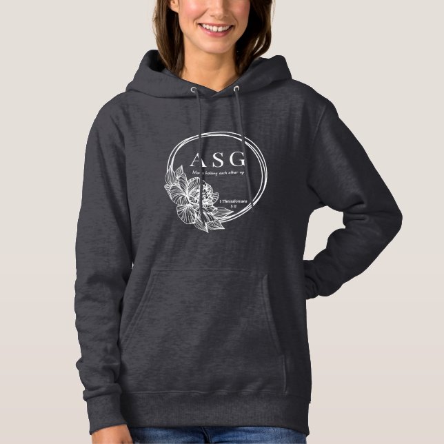 ASG-Logo vorne, Name auf der Rückseite Hoodie (Vorderseite)